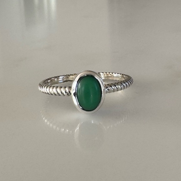 NWOT Sundance Forest Glint Ring Green Onyx Sterling Silver